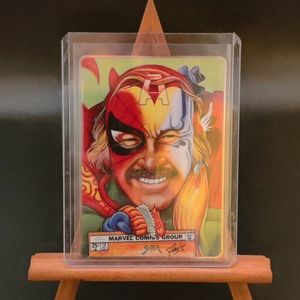 STAN LEE - MR. MARVEL Stainless Steel Custom Display Art Card.
